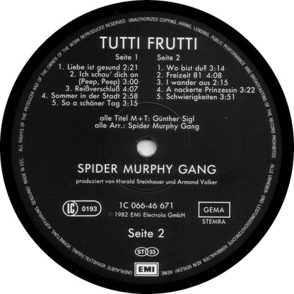 Spider Murphy Gang : Tutti Frutti (LP, Album, RE)