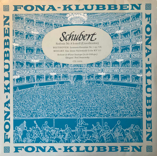 Franz Schubert, Ludwig van Beethoven, Wolfgang Amadeus Mozart, Orchester Der Wiener Staatsoper, Hans Swarowsky : Schubert: Sinfonie Nr.8 H-Moll (Unvollendete) (LP, Fon)