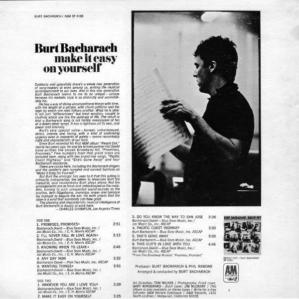 Burt Bacharach : Make It Easy On Yourself (LP, Album)