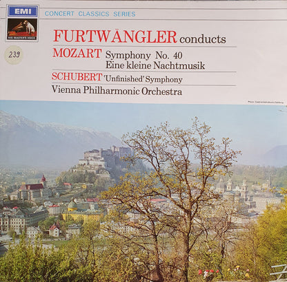 Wolfgang Amadeus Mozart, Franz Schubert, Wiener Philharmoniker, Wilhelm Furtwängler : Furtwängler Conducts Mozart Symphony 40 Eine Kleine Nachtmusik And Schubert "Unfinished" Symphony (LP, Comp, Mono)