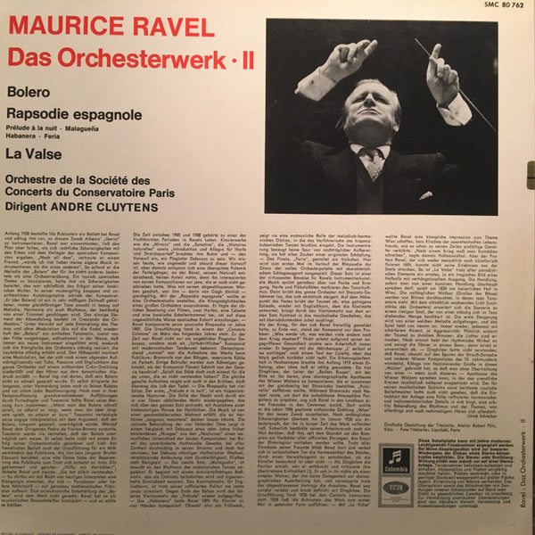 Maurice Ravel, Orchestre De La Société Des Concerts Du Conservatoire, André Cluytens : Das Orchesterwerk 2: Bolero - Rhapsodie Espagnole - La Valse (LP)