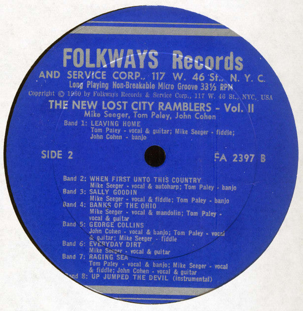 The New Lost City Ramblers : Vol. II (LP, Album, RP)