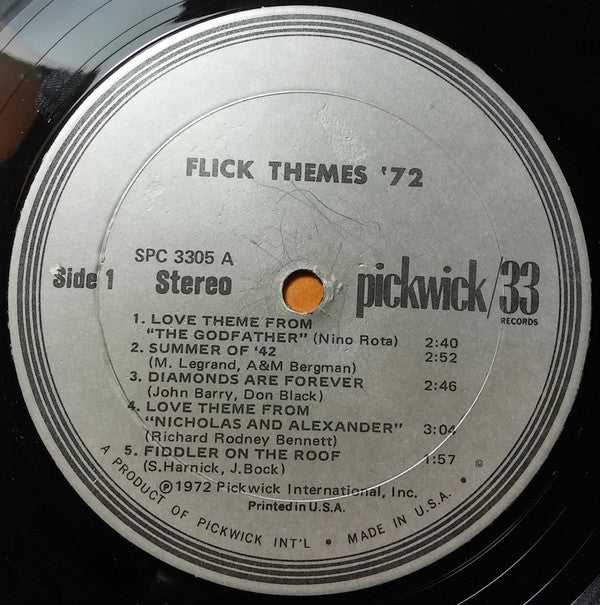 Unknown Artist : Flick Themes '72 (LP, Comp)