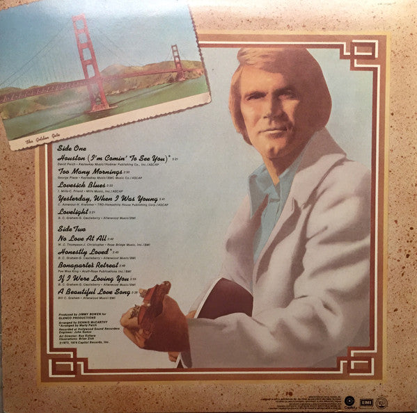 Glen Campbell : Houston (I'm Comin' To See You!) (LP, Album, Win)