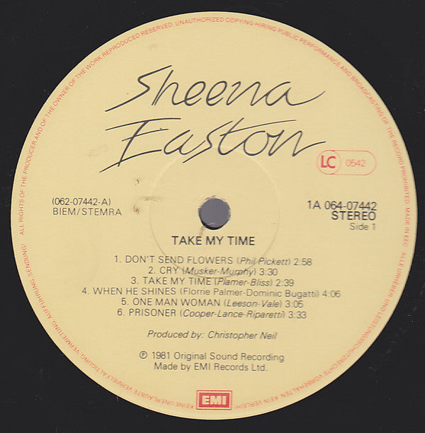 Sheena Easton : Take My Time (LP, Album)