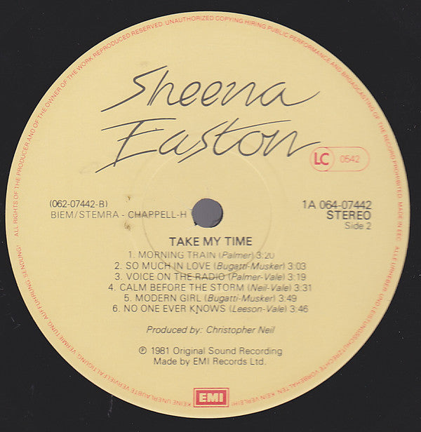 Sheena Easton : Take My Time (LP, Album)