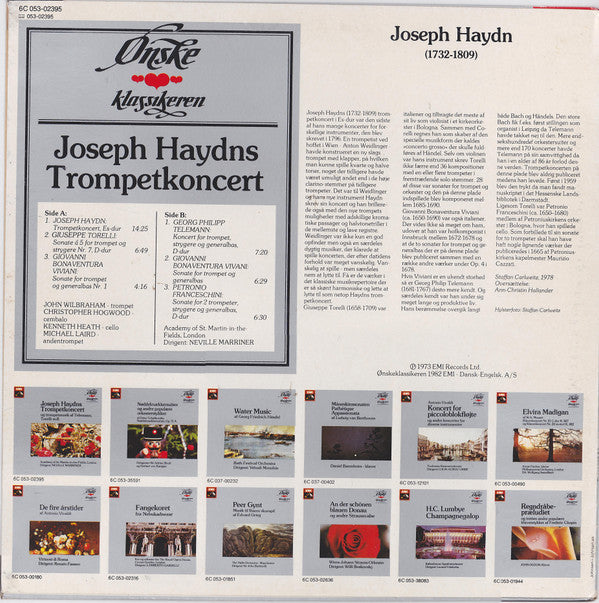 Joseph Haydn, The Academy Of St. Martin-in-the-Fields, Sir Neville Marriner : Joseph Haydns Trompetkoncert Og Trompetmusik Af Telemann, Torelli M.fl. (LP)