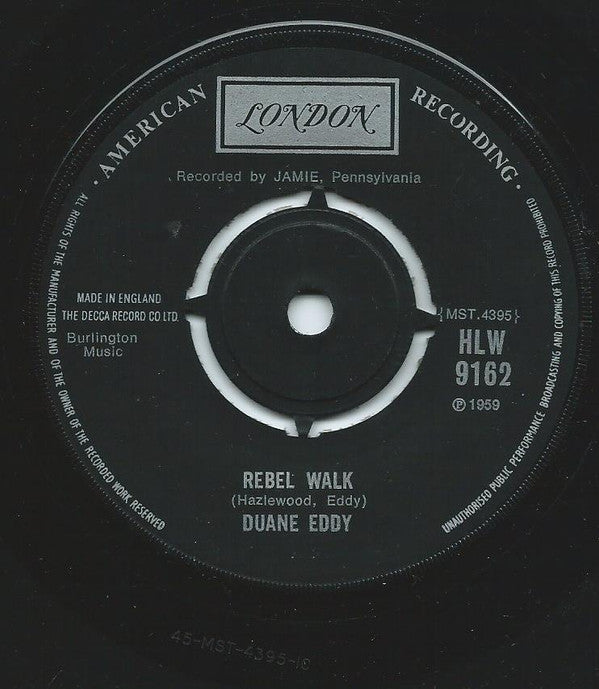 Duane Eddy : Because They're Young (7", Single, RE)