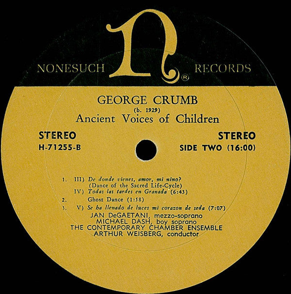 George Crumb : Ancient Voices Of Children (LP)