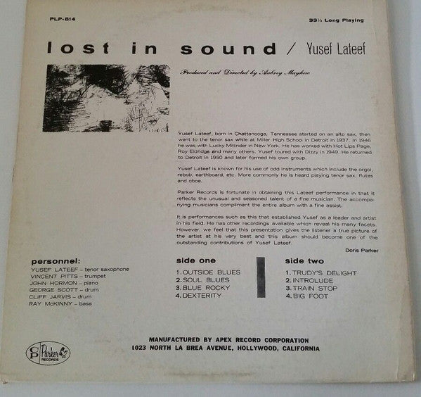 Yusef Lateef : Lost In Sound (LP, Album)