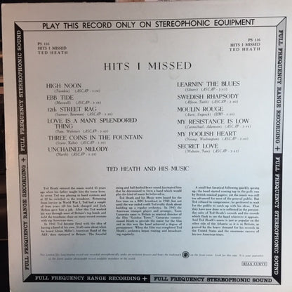 Ted Heath And His Music : Hits I Missed (LP, Album)