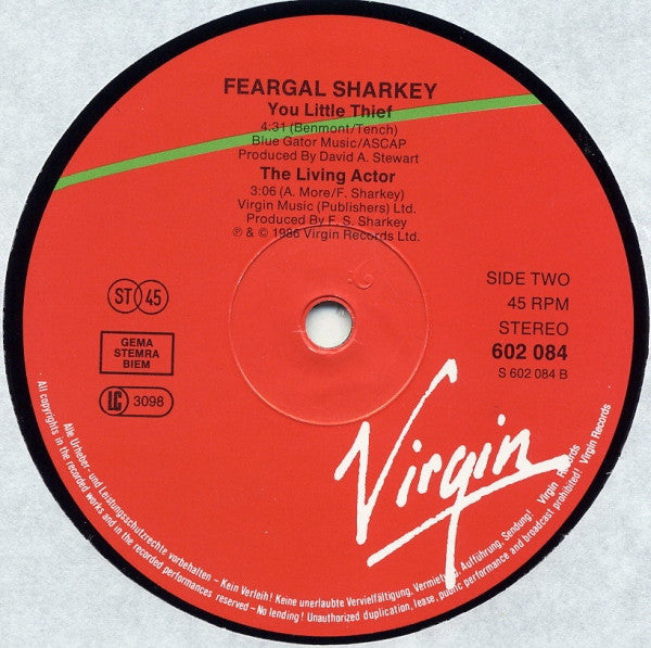 Feargal Sharkey : You Little Thief (Special Re-Mix) (12", Single)