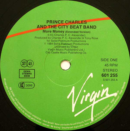 Prince Charles And The City Beat Band : More Money (Extended Version) (12")