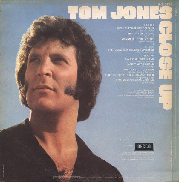 Tom Jones : Close Up (LP, Album, RP)