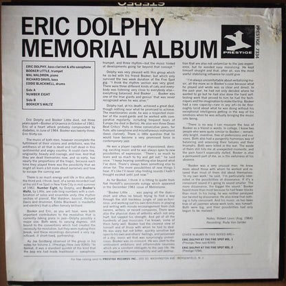 Eric Dolphy & Booker Little : Memorial Album Recorded Live At The Five Spot (LP, Album, RE)