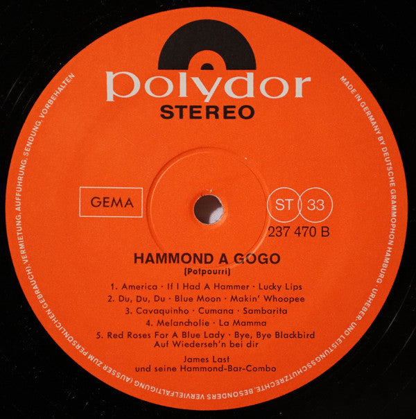 James Last & His Hammond Bar Combo : Hammond À Gogo - 28 Melodien Zum Tanzen Und Träumen (LP, Album)