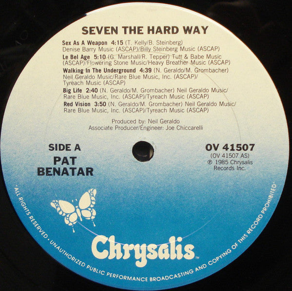 Pat Benatar : Seven The Hard Way (LP, Album, Pit)