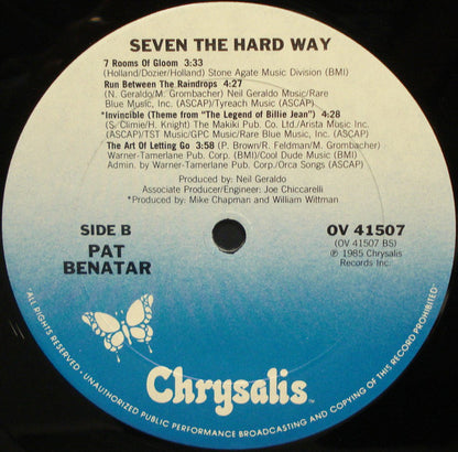 Pat Benatar : Seven The Hard Way (LP, Album, Pit)