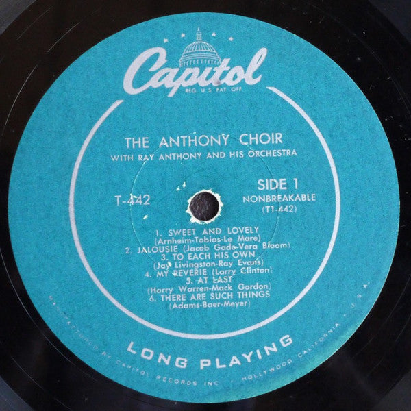 The Anthony Choir With Ray Anthony & His Orchestra : The Anthony Choir With Ray Anthony & His Orchestra (LP, Album, Mono)