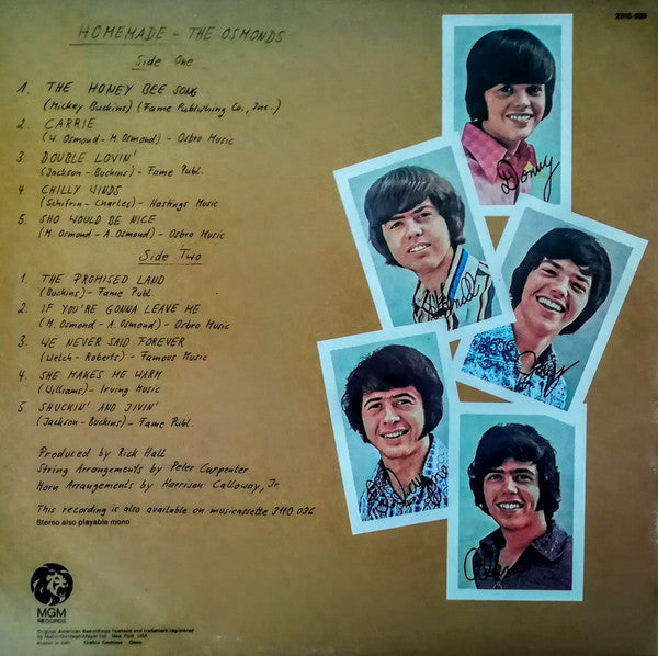 The Osmonds : Homemade (LP, Album)