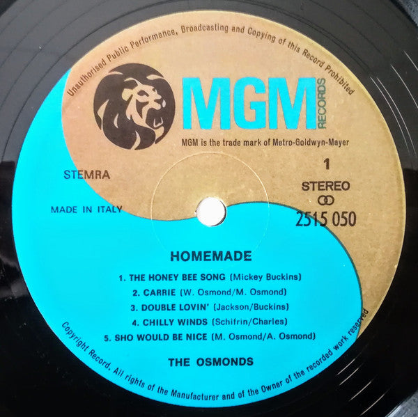 The Osmonds : Homemade (LP, Album)