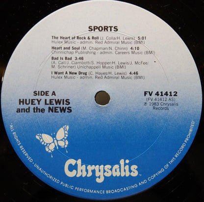 Huey Lewis & The News : Sports (LP, Album, Pit)