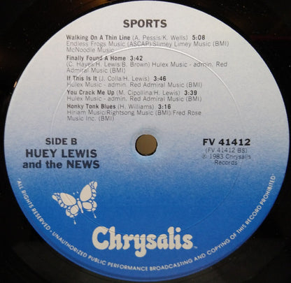 Huey Lewis & The News : Sports (LP, Album, Pit)