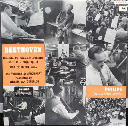 Ludwig van Beethoven, Cor de Groot, Wiener Symphoniker conducted by Willem Van Otterloo : Concerto For Piano And Orchestra No. 1 In C Major Op. 15 (10")