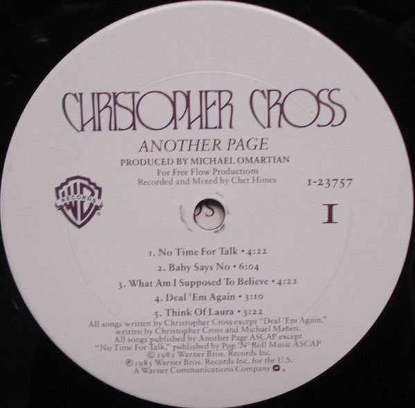 Christopher Cross : Another Page (LP, Album, Club, Pit)