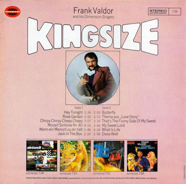 Frank Valdor And His Dimension-Singers : Kingsize (LP, Album)