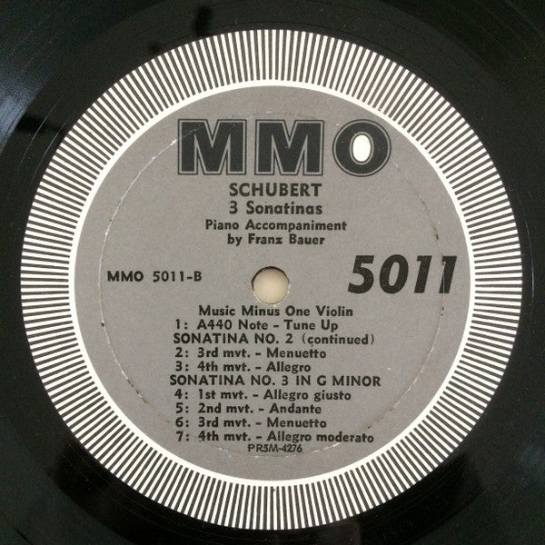 Franz Schubert : Music Minus One Violin -Schubert - 3 Sonatinas (LP)