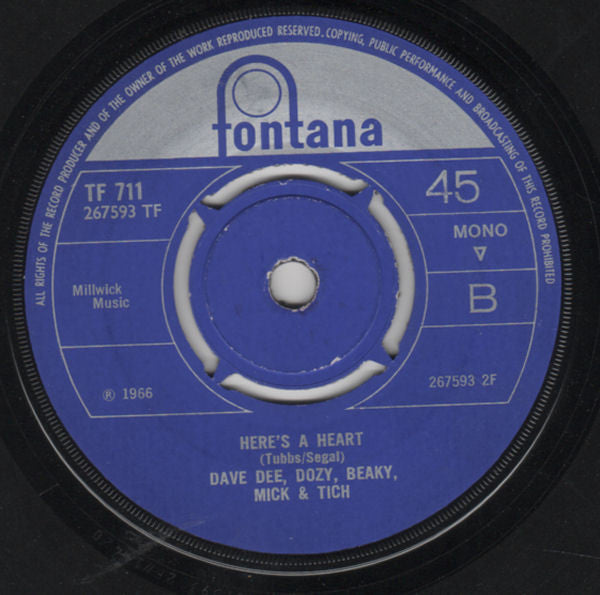 Dave Dee, Dozy, Beaky, Mick & Tich : Hideaway (7", Single, Mono, 4 P)