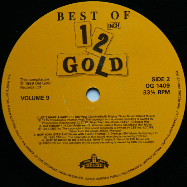 Various : Best Of 12 Inch Gold (Volume 9) (LP, Comp)