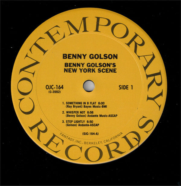 Benny Golson : Benny Golson's New York Scene (LP, Album, Mono, RE)