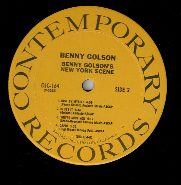 Benny Golson : Benny Golson's New York Scene (LP, Album, Mono, RE)