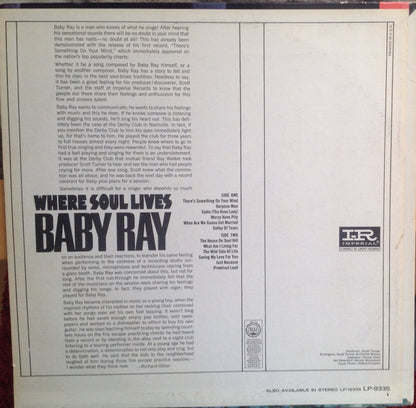 Baby Ray (2) : Where Soul Lives (LP, Mono)