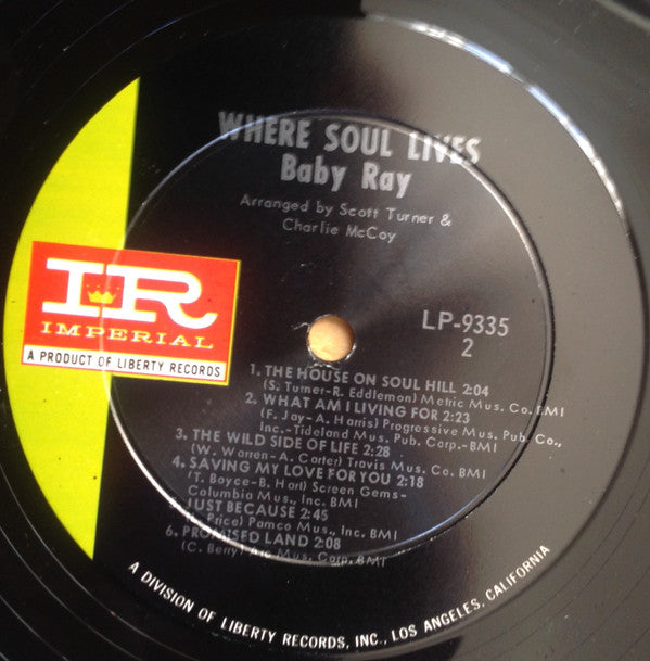 Baby Ray (2) : Where Soul Lives (LP, Mono)