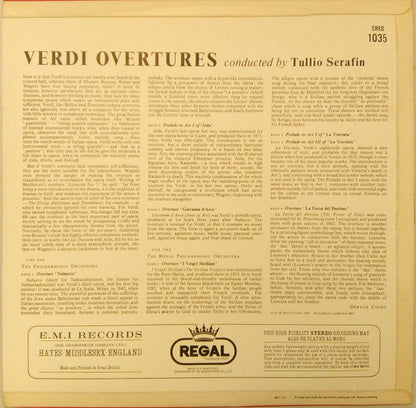 Tullio Serafin Conducting Philharmonia Orchestra & The Royal Philharmonic Orchestra : Verdi Overtures (LP)