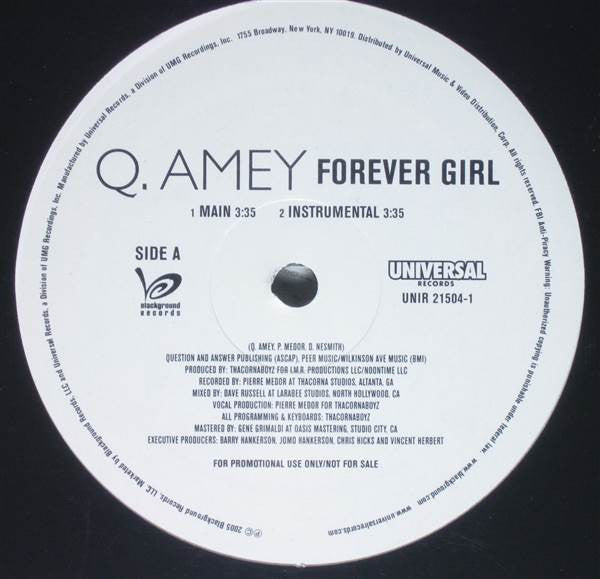 Q. Amey : Forever Girl (12", Promo)