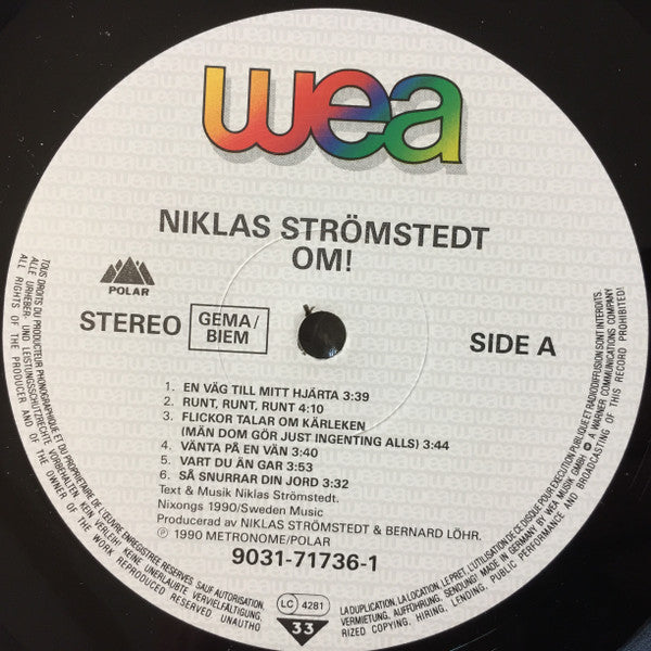 Niklas Strömstedt : Om! (LP, Album)