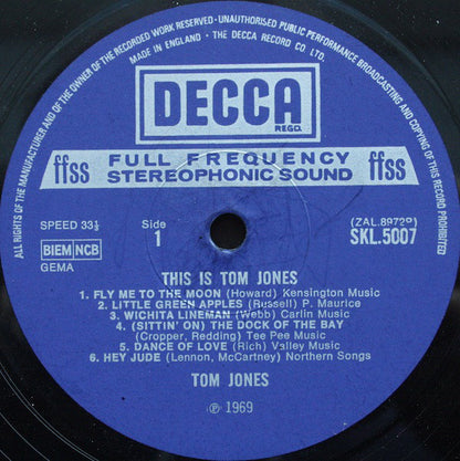 Tom Jones : This Is Tom Jones (LP, Album, RP, Dec)