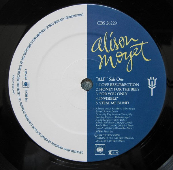 Alison Moyet : Alf (LP, Album, Blu)