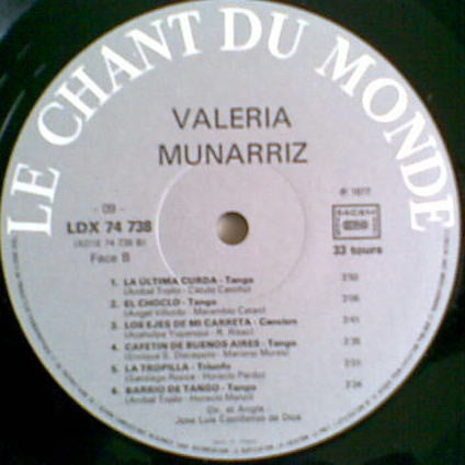 Valeria Munarriz : Je Te Chanterai Un Tango... (LP, RE)