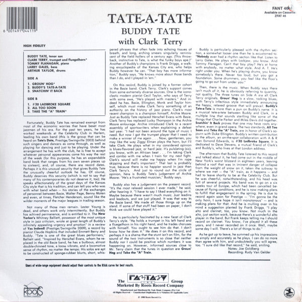 Buddy Tate With Clark Terry : Tate-A-Tate (LP, Album)