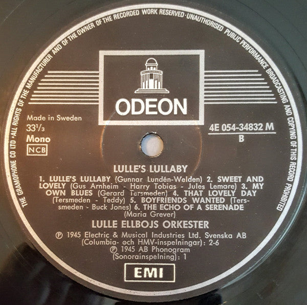 Lulle Ellbojs Orkester : Lulle's Lullaby: Lulle Ellbojs Orkester 1945 (LP, Comp, Mono)