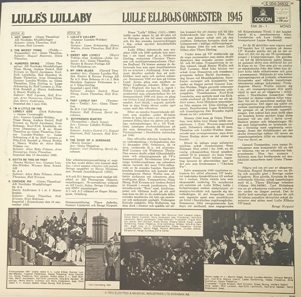 Lulle Ellbojs Orkester : Lulle's Lullaby: Lulle Ellbojs Orkester 1945 (LP, Comp, Mono)