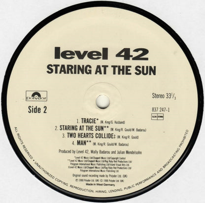 Level 42 : Staring At The Sun (LP, Album)