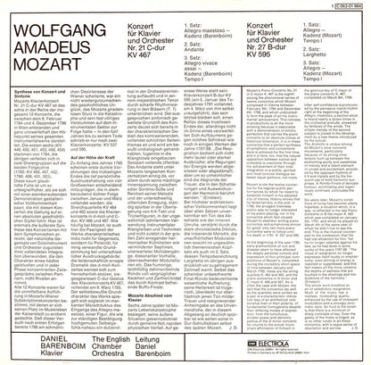 Wolfgang Amadeus Mozart, Daniel Barenboim, English Chamber Orchestra : Klavierkonzerte Nr. 21 C-dur KV467 und Nr. 27 B-dur KV 595 (LP)