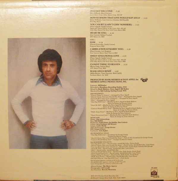 Frankie Valli : Our Day Will Come (LP, Album, Mon)