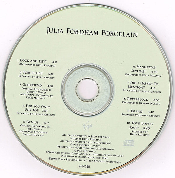 Julia Fordham : Porcelain (CD, Album)